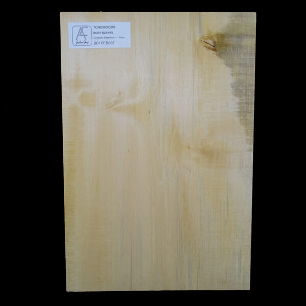 AC European Basswood Body Blank - 1 Piece - BB1PEB008