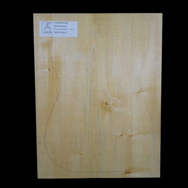 AC European Basswood Body Blank - 1 Piece - BB1PEB017