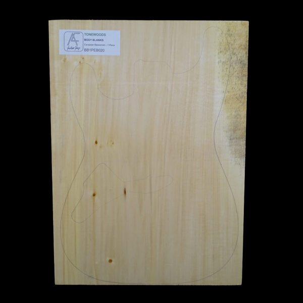 AC European Basswood Body Blank - 1 Piece - BB1PEB020