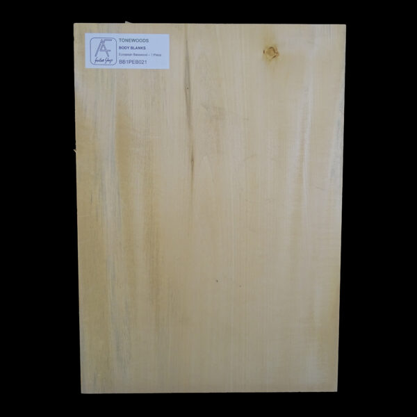 AC European Basswood Body Blank - 1 Piece - BB1PEB021