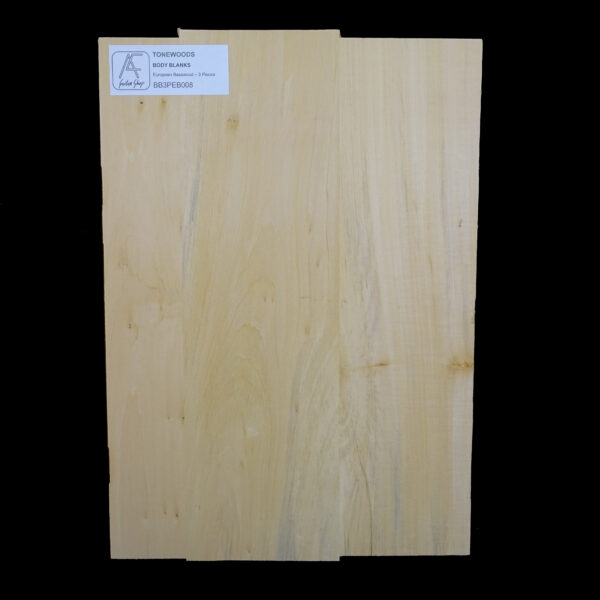 AC European Basswood Body Blank - 3 Piece - BB3PEB008