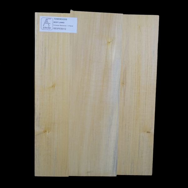 AC European Basswood Body Blank - 3 Piece - BB3PEB012